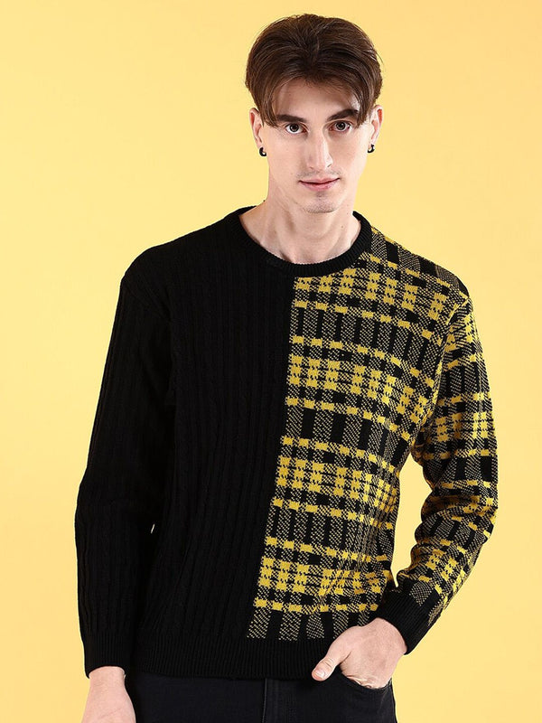 The Indian Garage Co Checked Acrylic Pullover