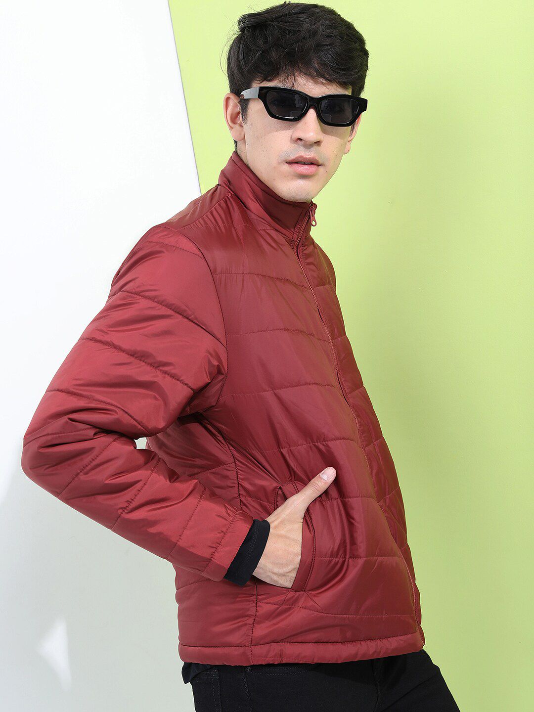 HIGHLANDER Men Red Puffer Jacket