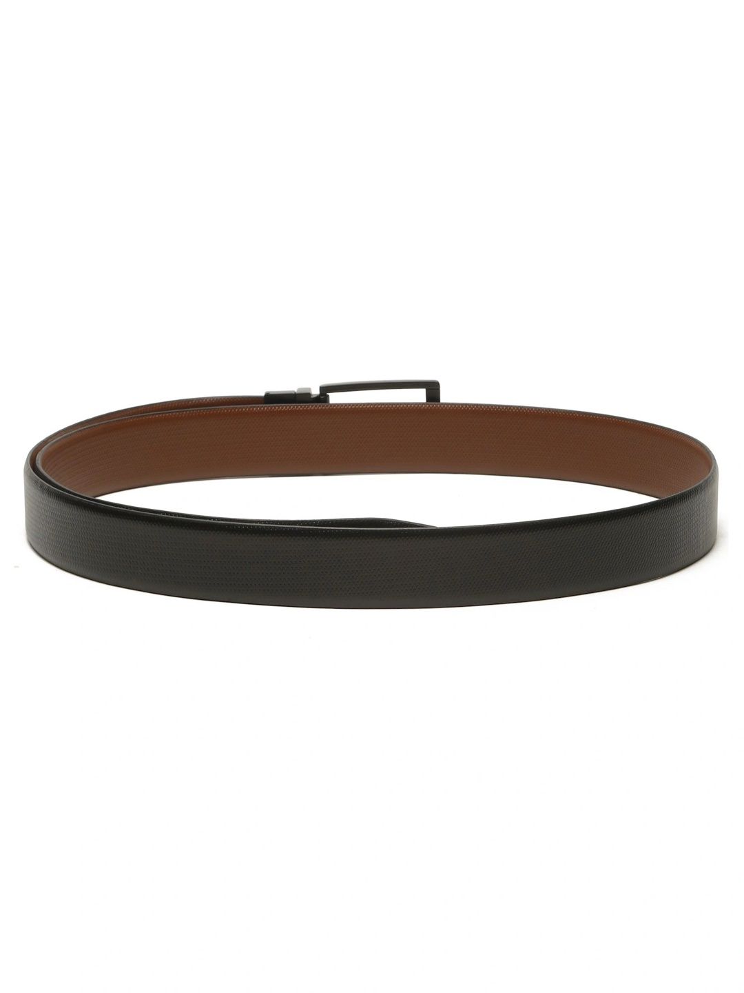 Teakwood Leathers Men Textured Leather Reversible Formal Belt