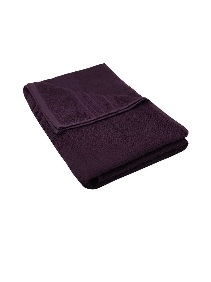MYTRIDENT Purple 400 GSM Pure Cotton Bath Towel