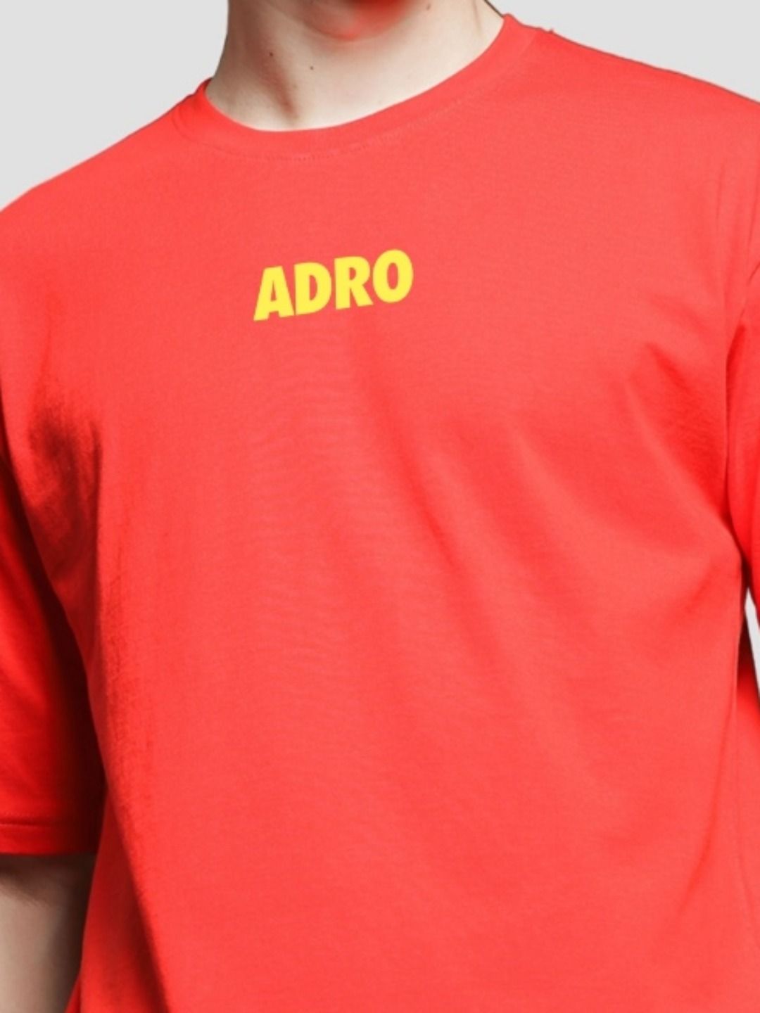 ADRO Men Graphic Printed Drop-Shoulder Sleeves Cotton Oversized T-Shirt