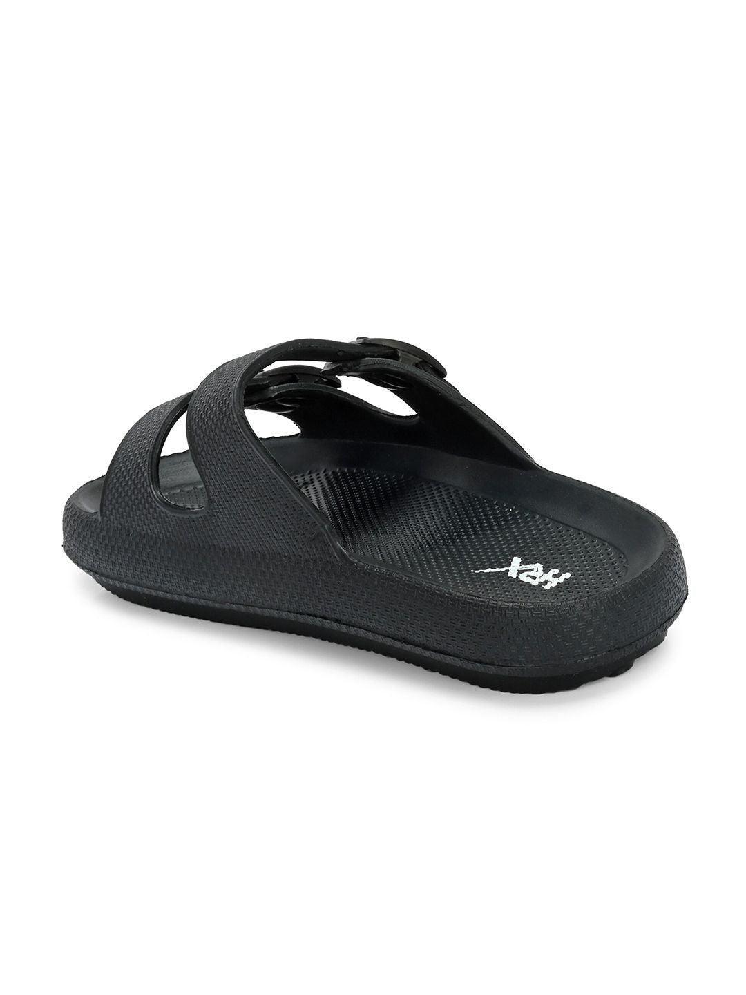 HRX by Hrithik Roshan Men Black Textured Sliders