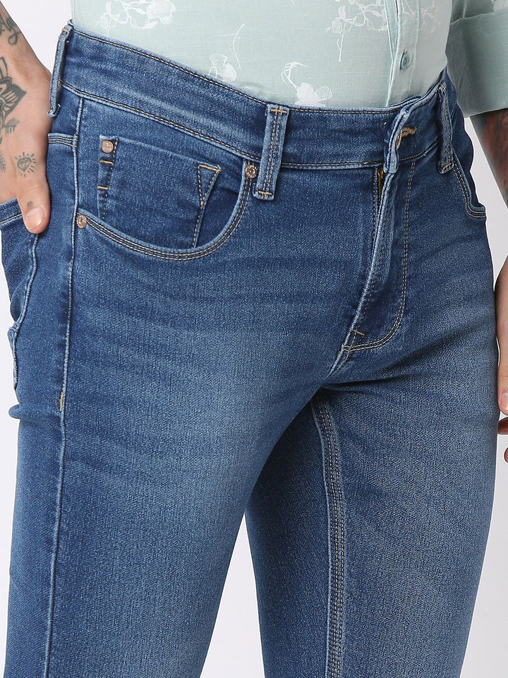 SPYKAR Men Super Skinny Fit Low-Rise Light Fade Stretchable Jeans