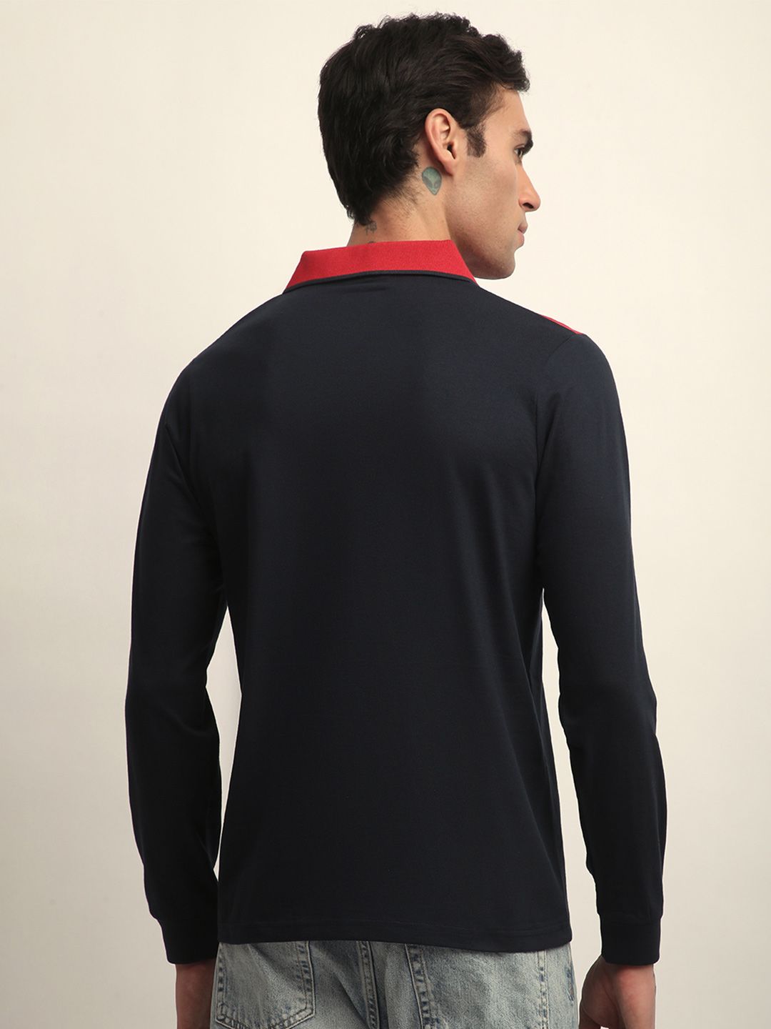 Difference Of Opinion Men Long Sleeve Regular Fit Polo Tshirt