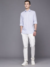 Raymond Pure Cotton Slim Fit Checked Casual Shirt