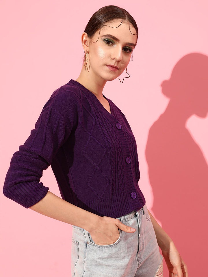 STREET 9 Women Party Acrylic Crop Sweater