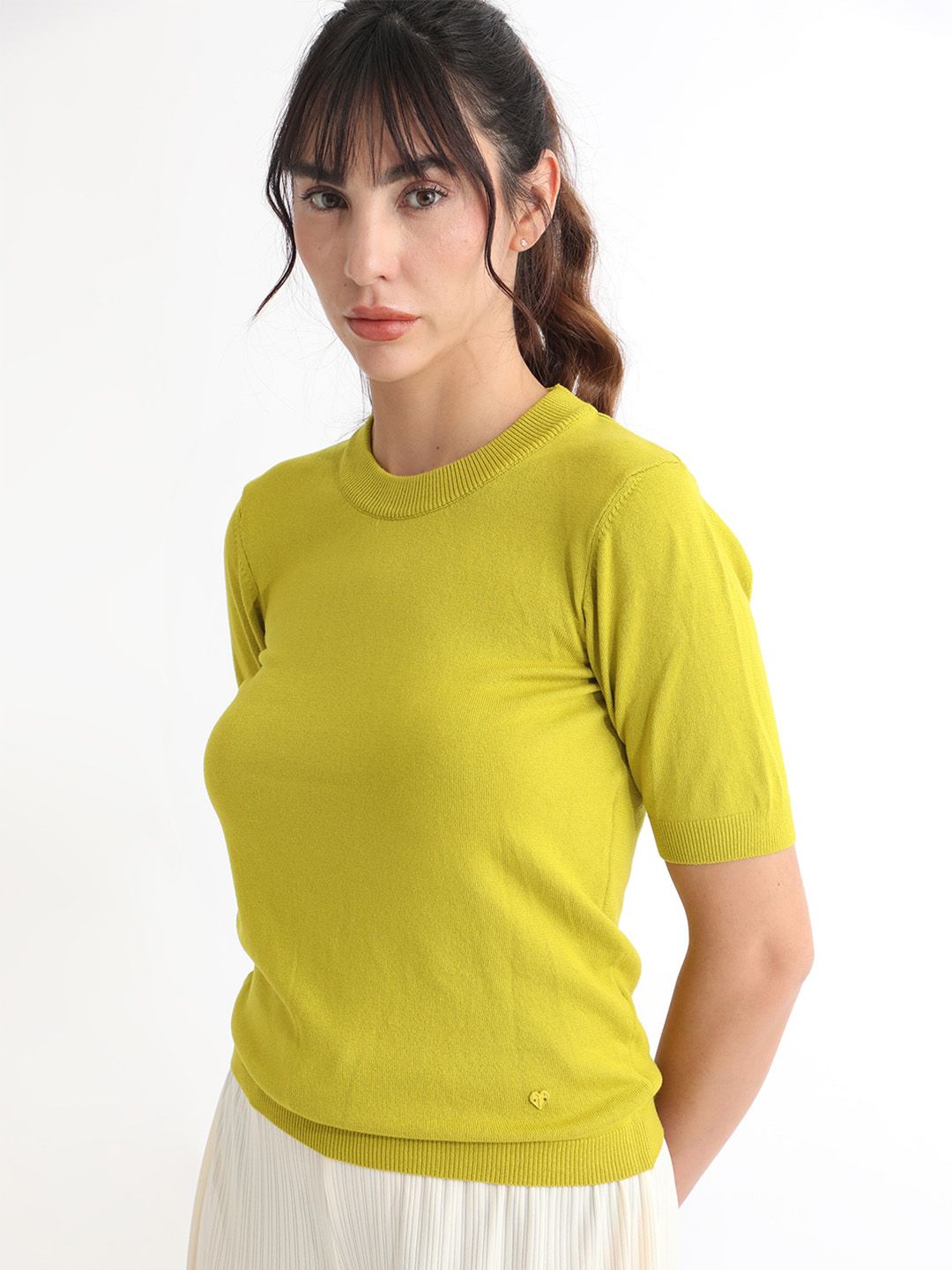 RAREISM Round Neck Knitted Pullover
