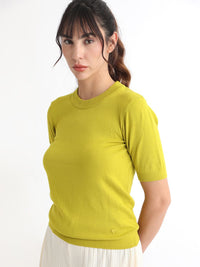 RAREISM Round Neck Knitted Pullover