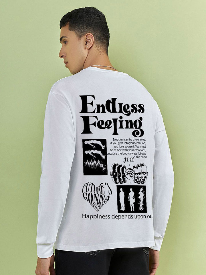 Bewakoof Men Typography Printed Round Neck Pure Cotton Oversized T-shirt