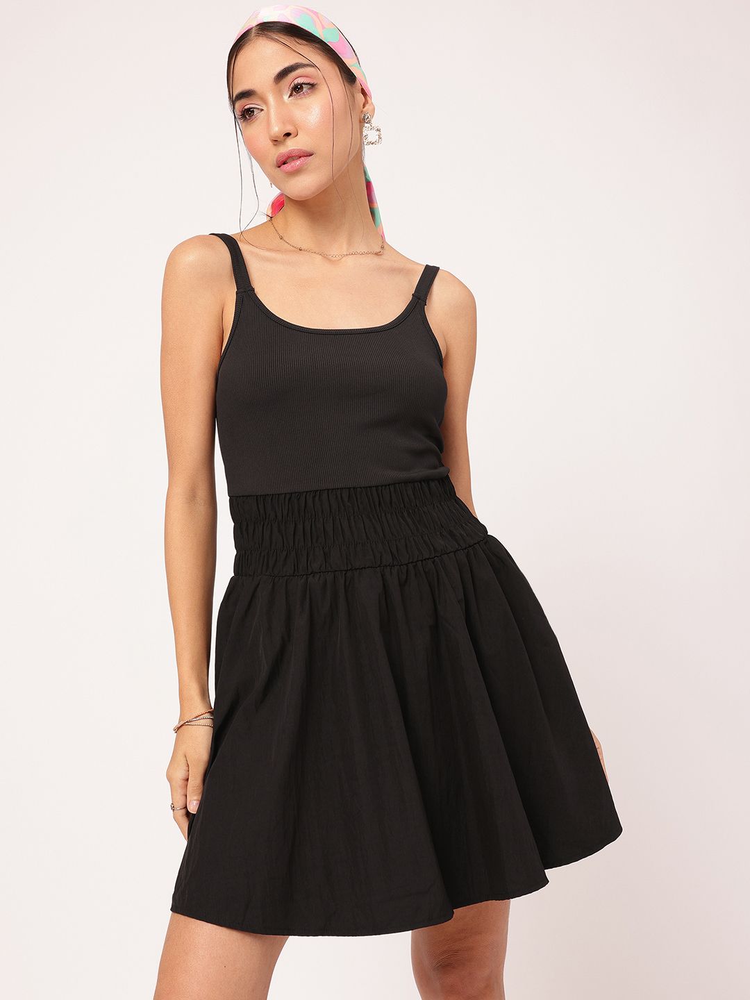 DressBerry Ethereal Touch Smocked Fit and Flare Dress
