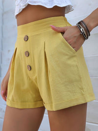 DressBerry Women Pleated High-Rise Shorts