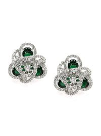 KARATCART Silver Plated Studs Earrings