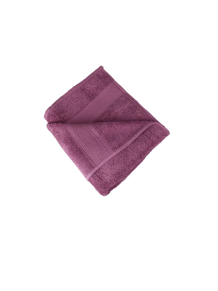 MYTRIDENT Purple Solid 500 GSM Pure Cotton Bath Towel
