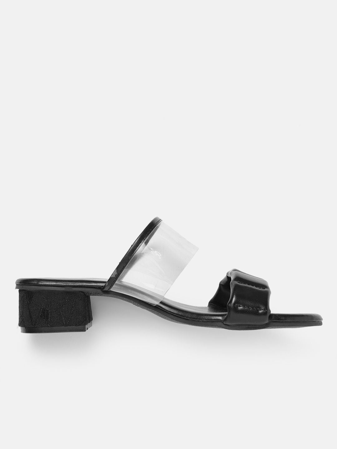 DressBerry Quilt Textured Block Sandals