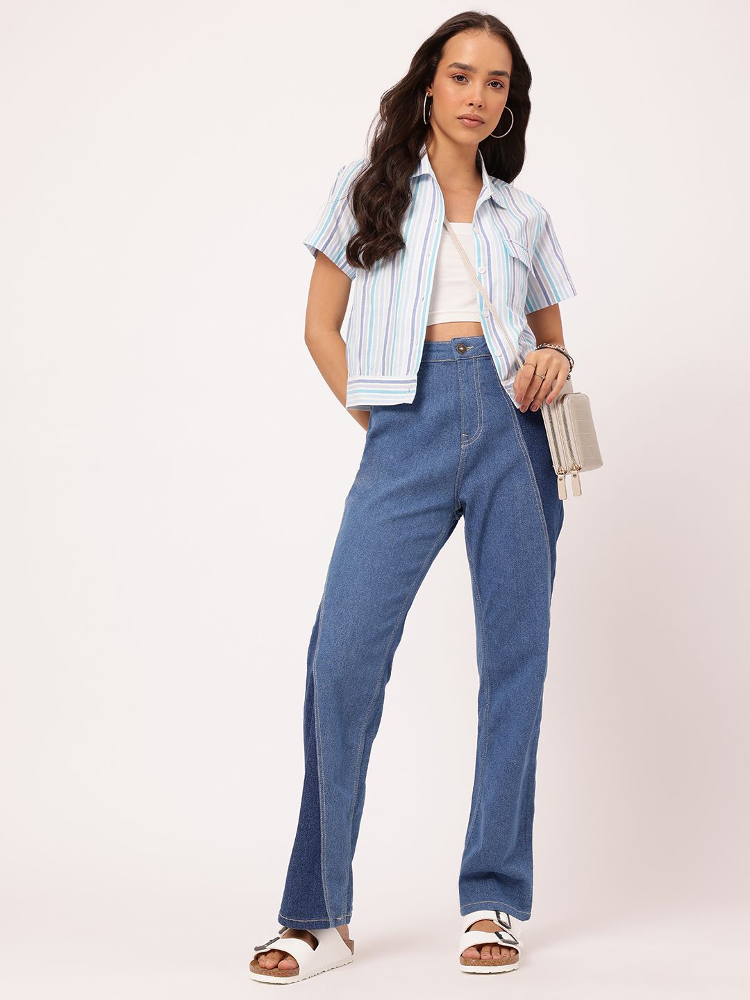 DressBerry Stripe Play Short Sleeve Shirt