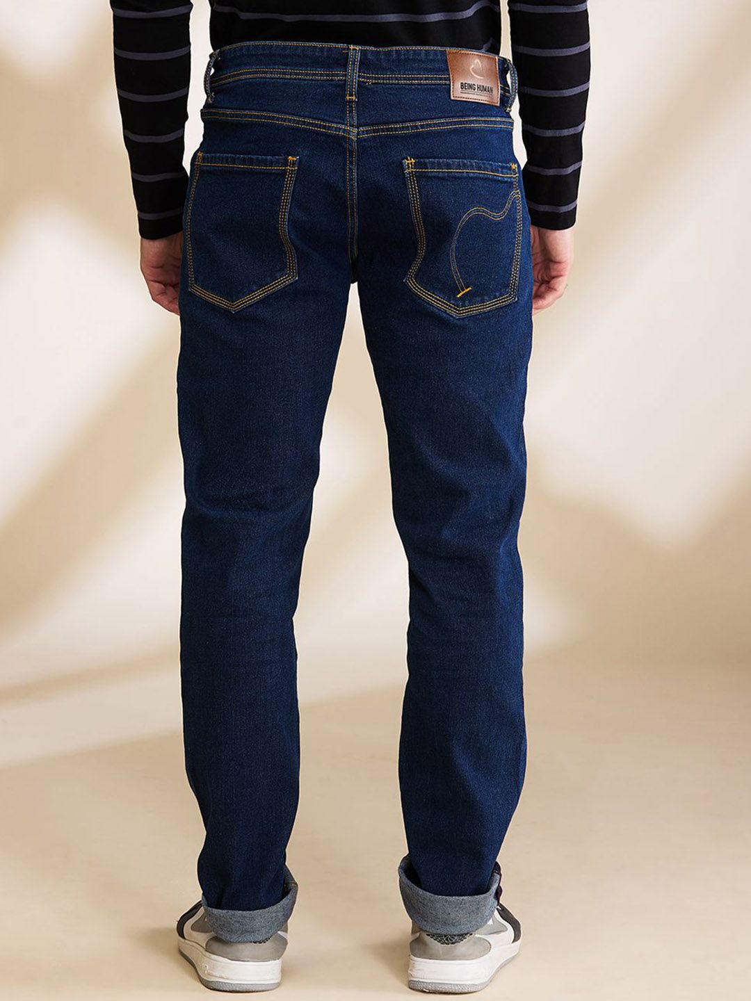 Being Human Men Slim Fit Low Distress Jeans