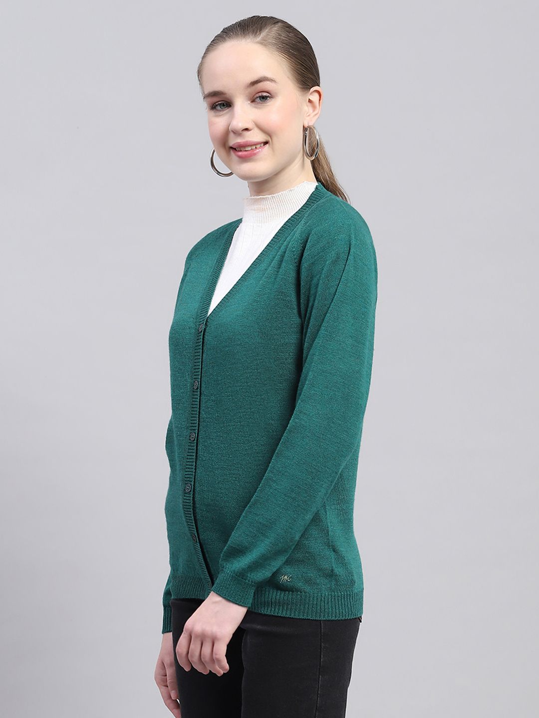 Monte Carlo V-Neck Woollen Cardigan Sweater