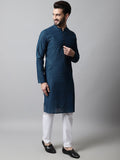 Jompers Men Embroidered Chikankari Pure Cotton Kurta with Pyjamas