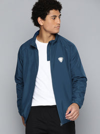 HRX by Hrithik Roshan Men Teal Blue Solid Football Rapid-Dry Sporty Jacket