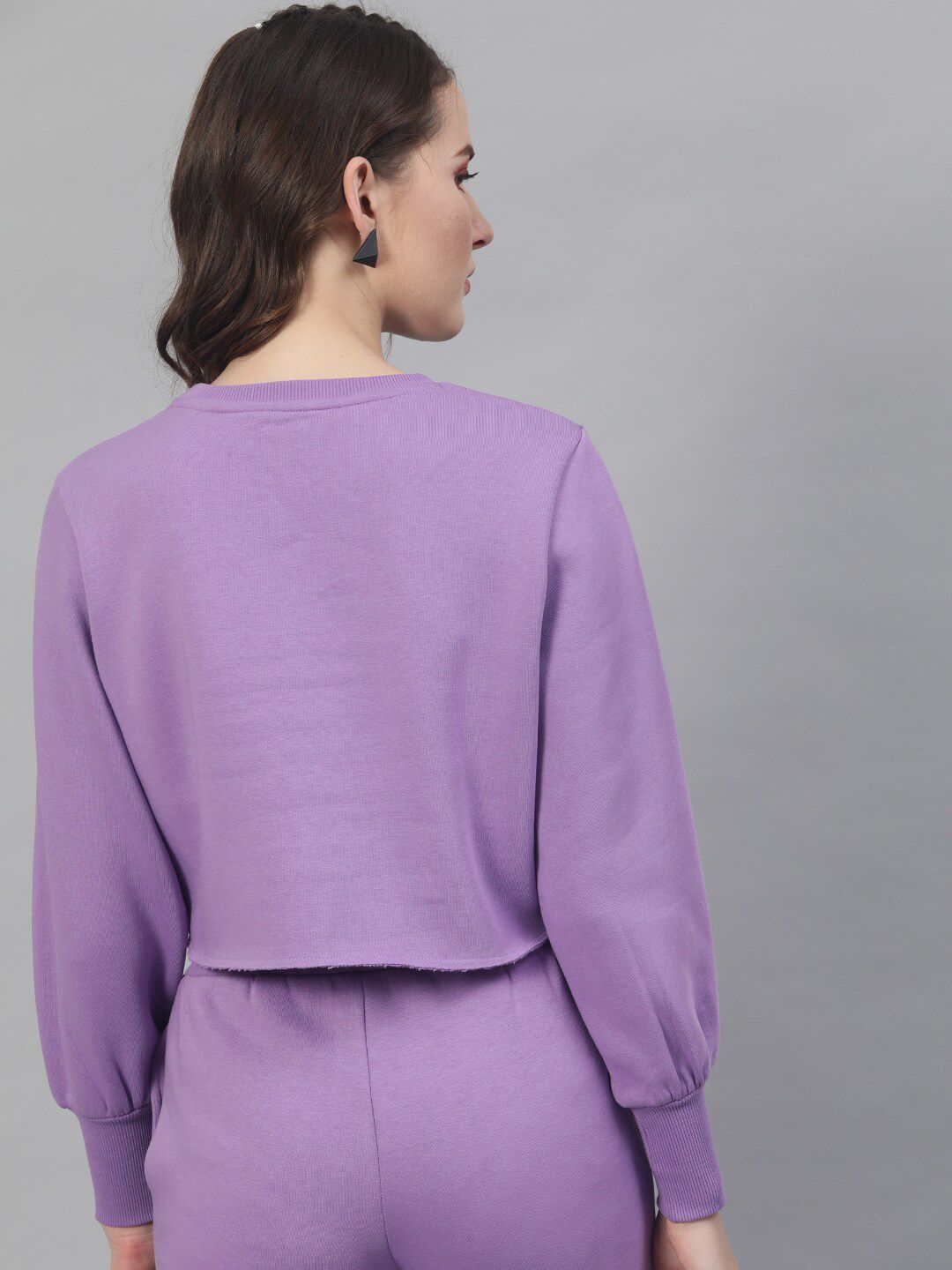 STREET 9 Women Purple Solid Sweatshirt