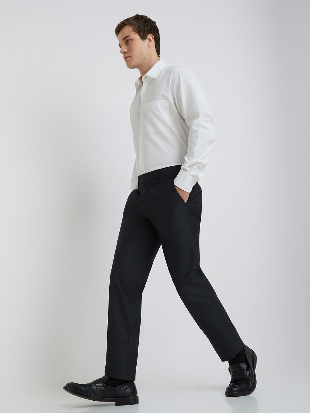 Raymond Men Slim Fit Formal Trousers
