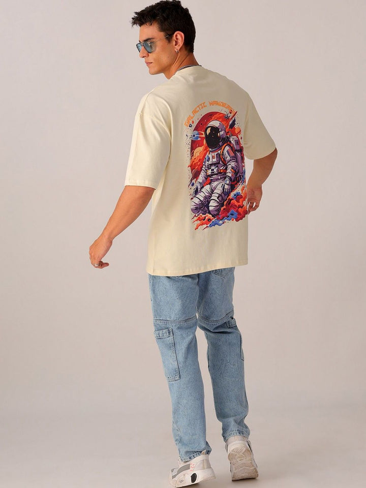 The Indian Garage Co Men Back Printed Oversized Round Neck T-shirt