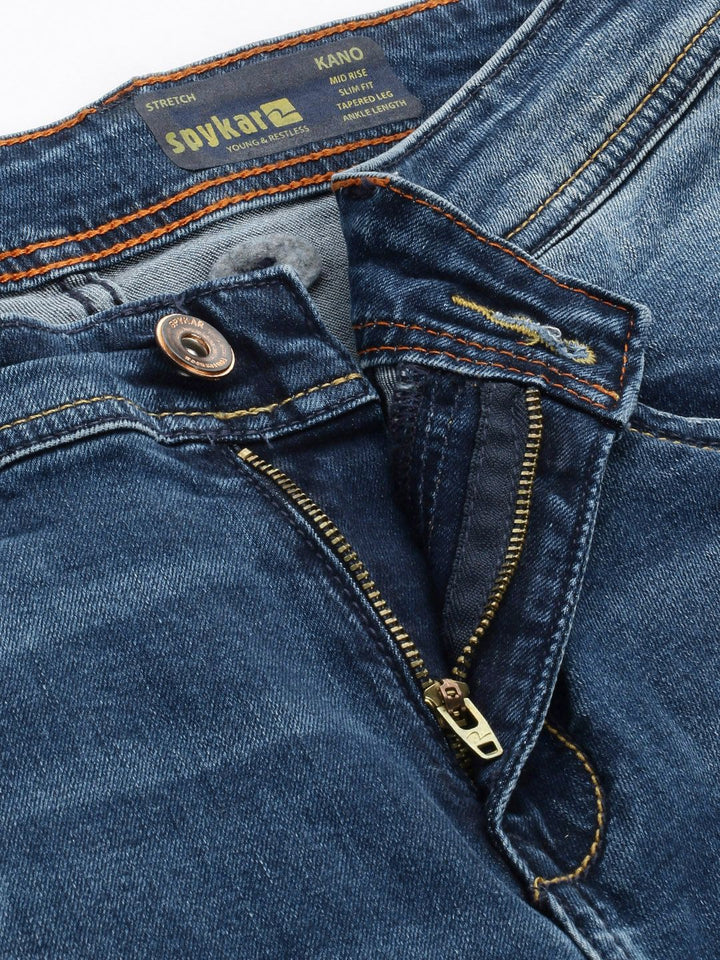 SPYKAR Men Kano Skinny Fit Mildly Distressed Heavy Fade Stretchable Jeans