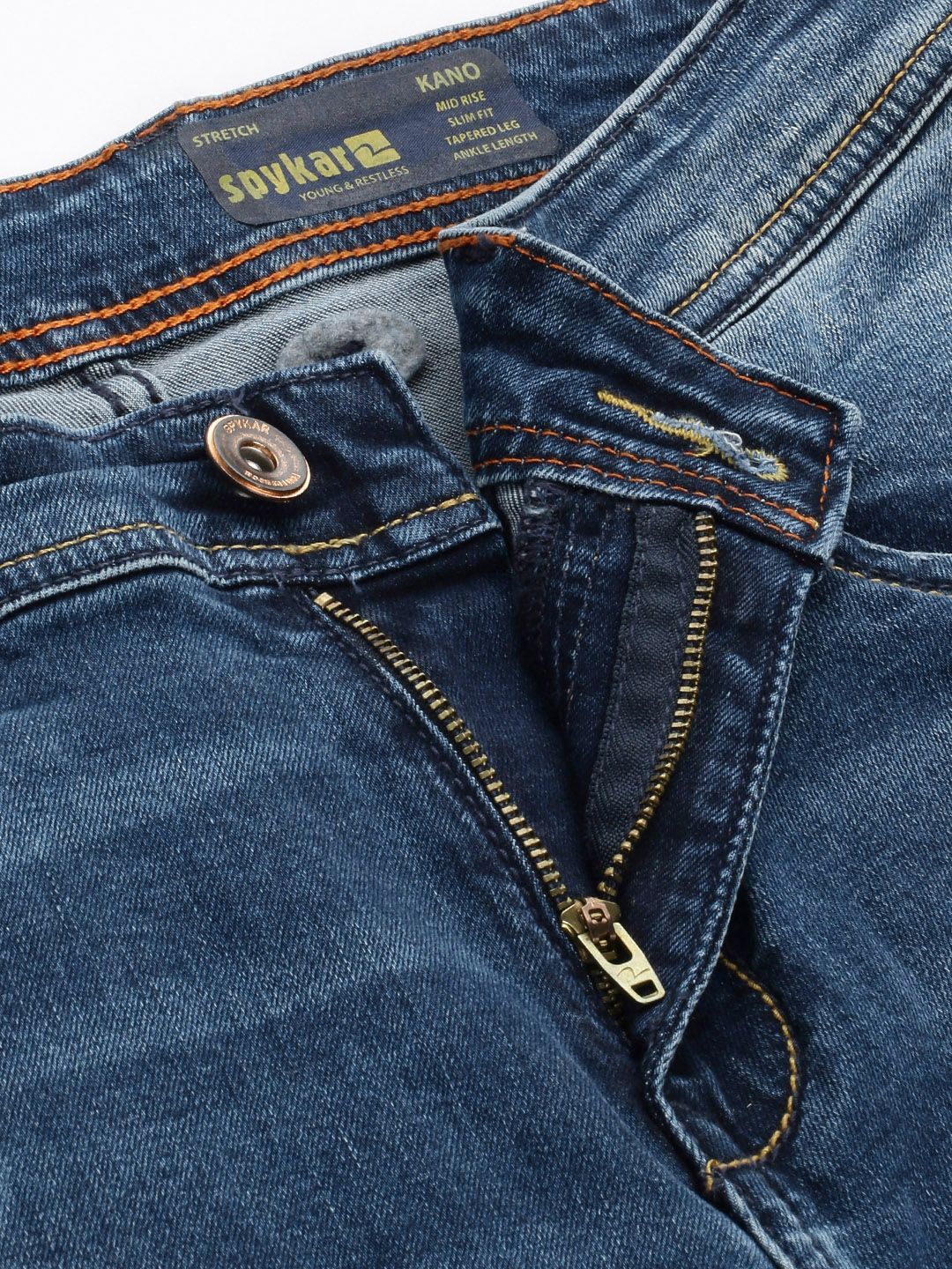 SPYKAR Men Kano Skinny Fit Mildly Distressed Heavy Fade Stretchable Jeans