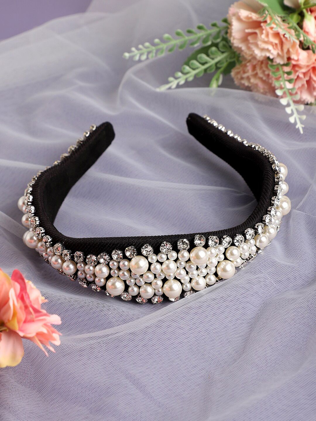 SOHI Embellished Fabric Hairband