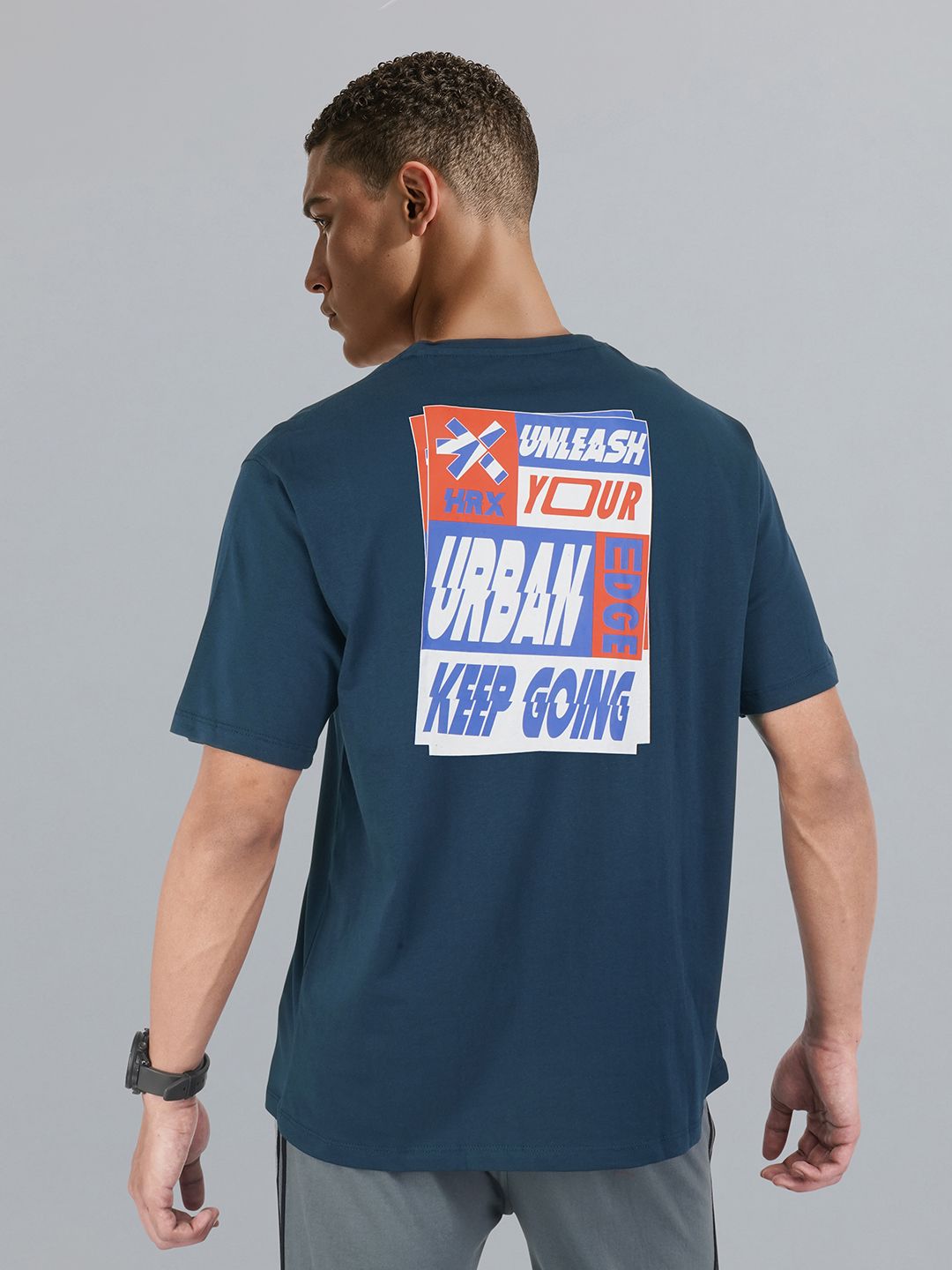 HRX by Hrithik Roshan Typography Pure Cotton T-shirt