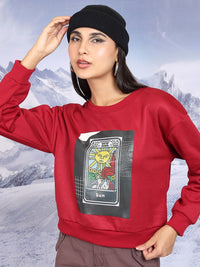 Tokyo Talkies Graphic Printed Round Neck Pullover
