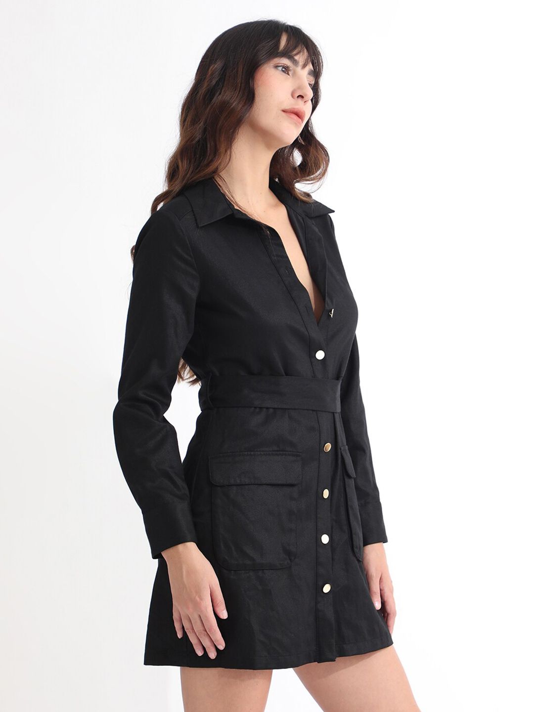 RAREISM Pure Cotton Formal Shirt Dress