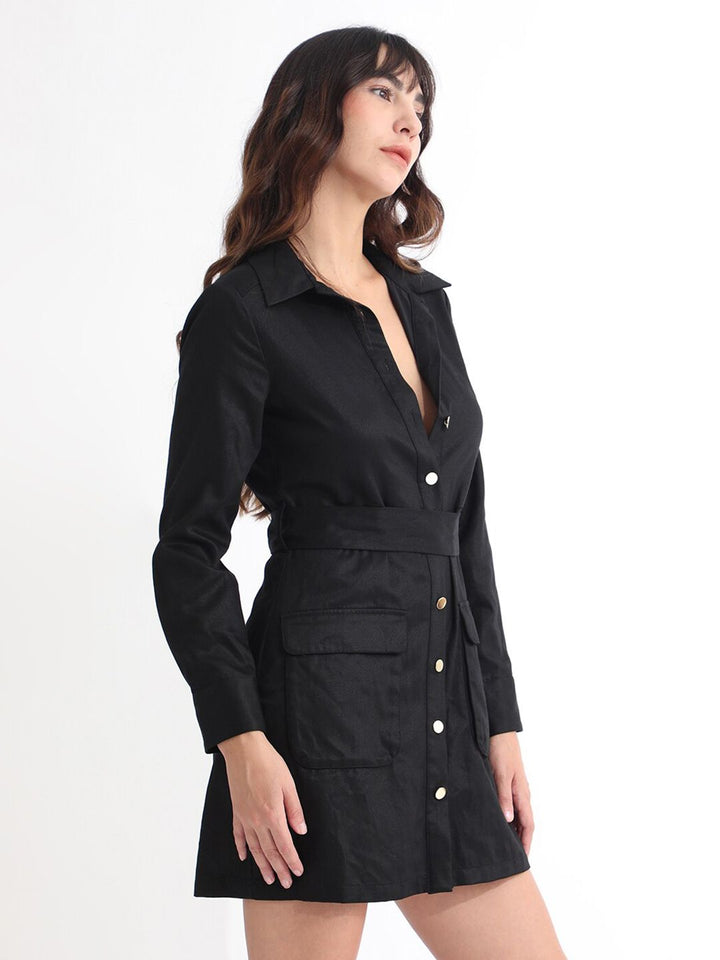 RAREISM Pure Cotton Formal Shirt Dress