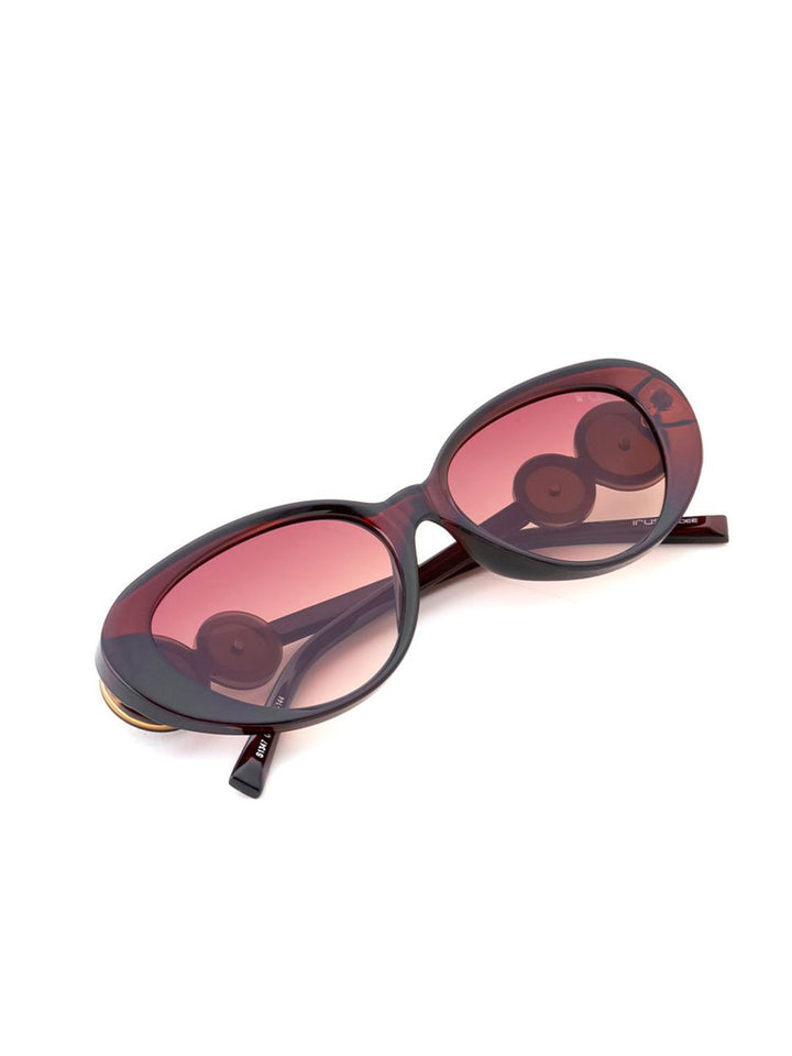 IRUS by IDEE Women Oval Sunglasses with UV Protected Lens IRS1347C2SG