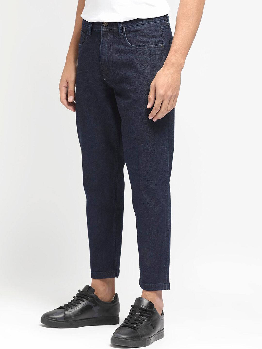 RARE RABBIT Men Sam Carrot Fit Mid-Rise Cotton Jeans