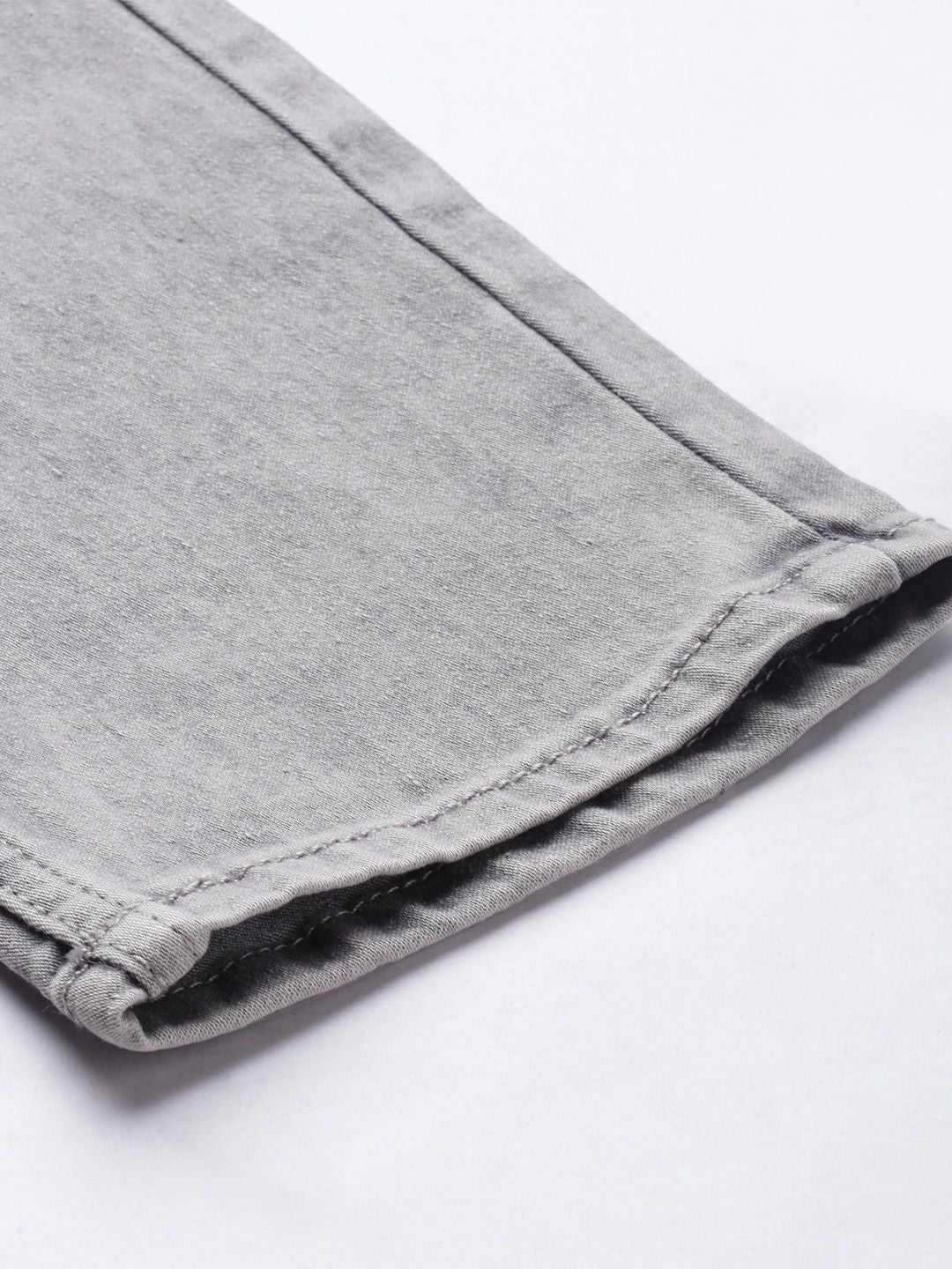 The Indian Garage Co Men Grey Slim Fit Light Fade Stretchable Jeans