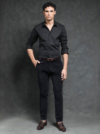 RARE RABBIT Men Roser Slim Fit Embroidered Cotton Shirt