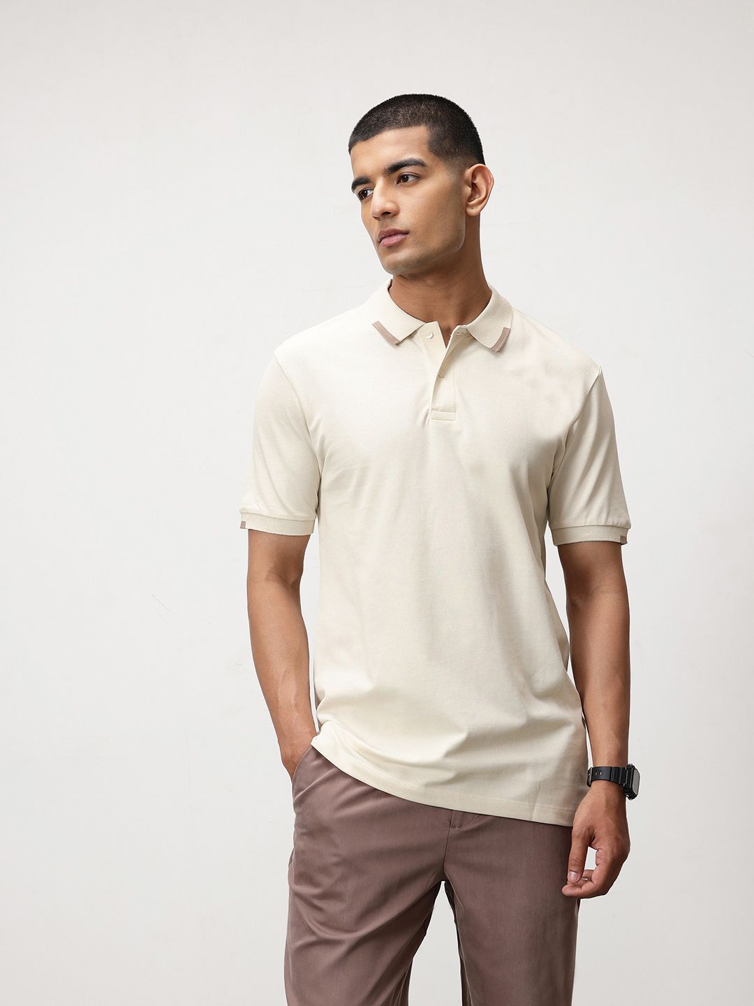 ether Polo Collar Organic Cotton T-shirt