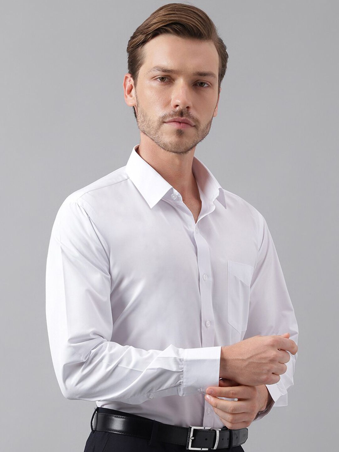 Hancock Standard Slim Fit Wrinkle Resistant Collar Formal Shirt
