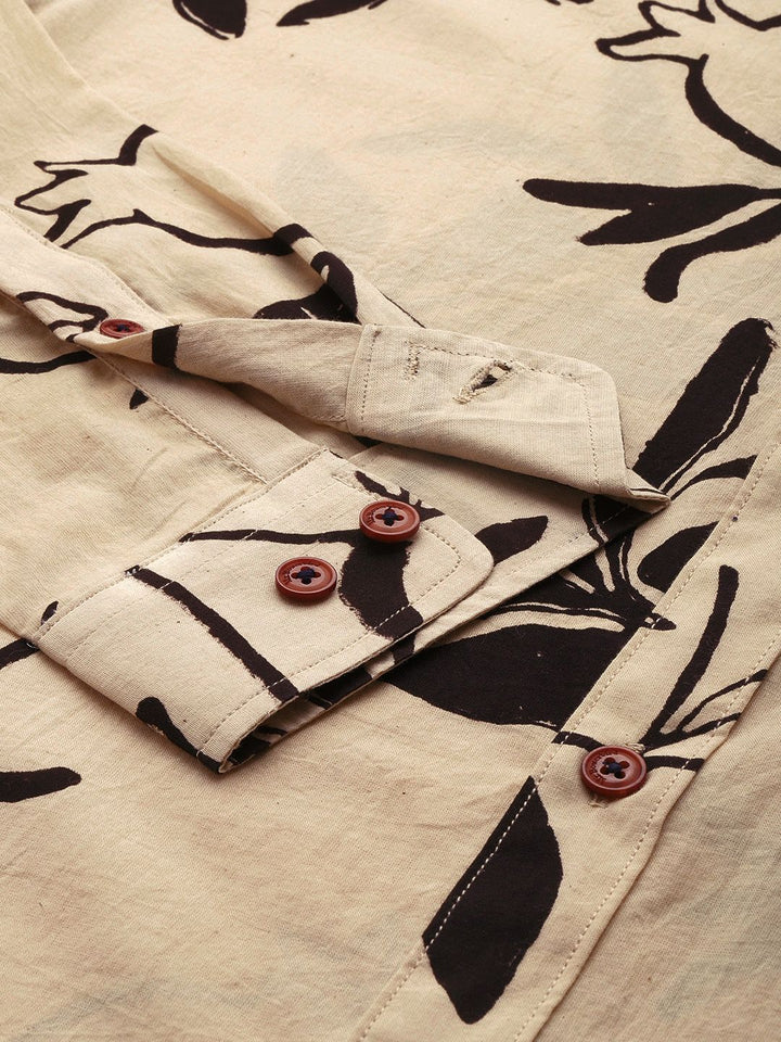 Mr Bowerbird Pure Cotton Tailored Fit Hand Block Printed Casual Shirt