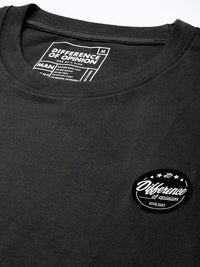 Difference of Opinion Men Charcoal Grey Oversized T-shirt