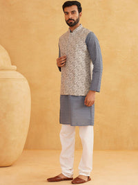 SOJANYA Geometric Embroidered Pure Cotton Kurta Kurta & Churidar & Nehru Jacket