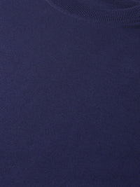 DressBerry Women Navy Blue Solid Sweatshirt