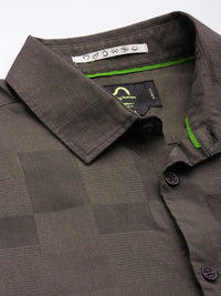 Being Human Slim Fit Self Checked Casual Shirt
