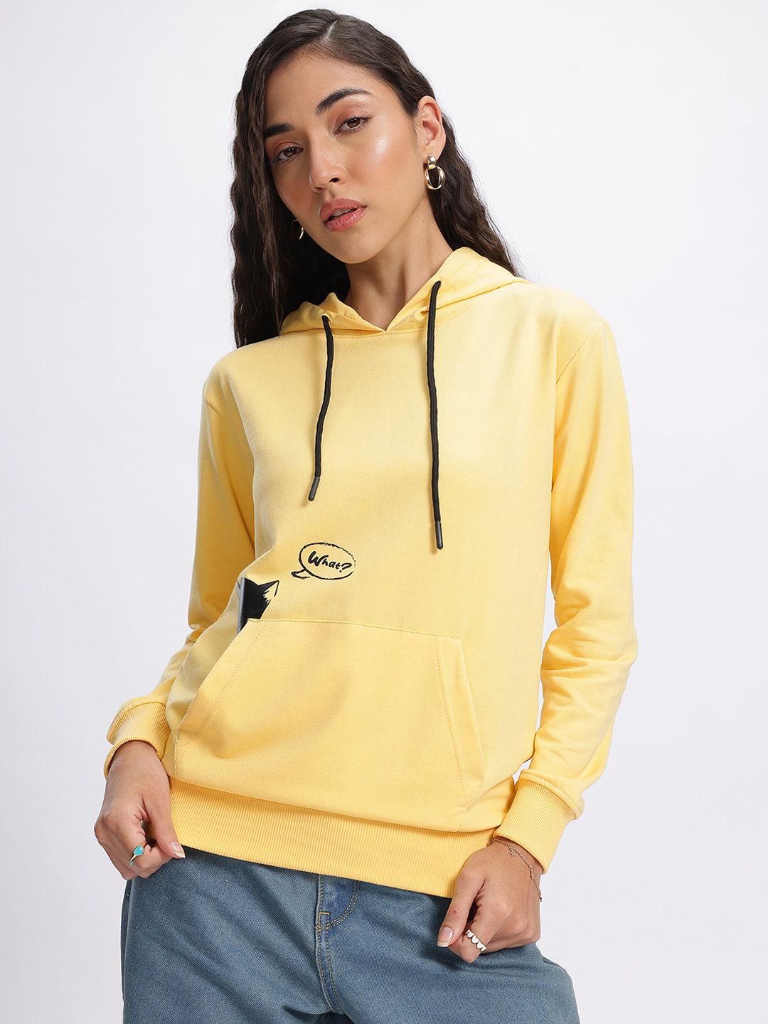 DressBerry Cozy Graphic Hooded Sweatshirt