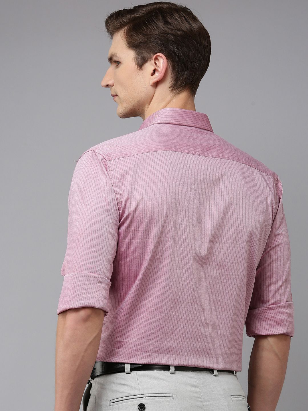 Park Avenue Men Pure Cotton Slim Fit Striped Formal Shirt