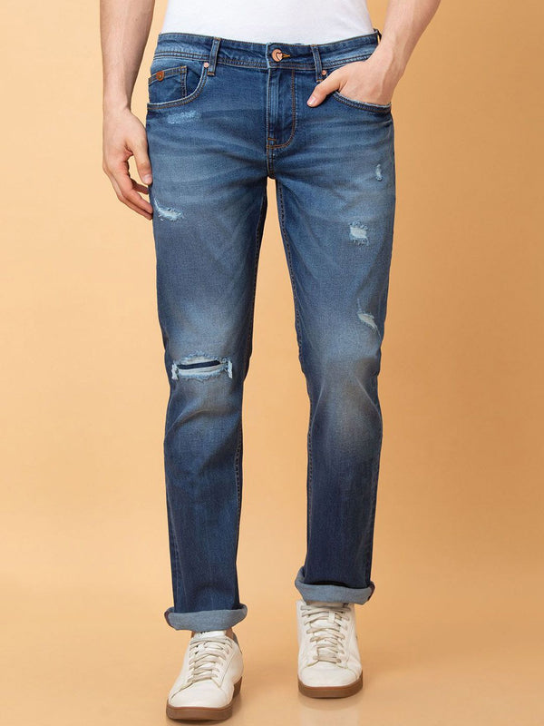 Being Human Men Mildly Distressed Heavy Fade Jeans