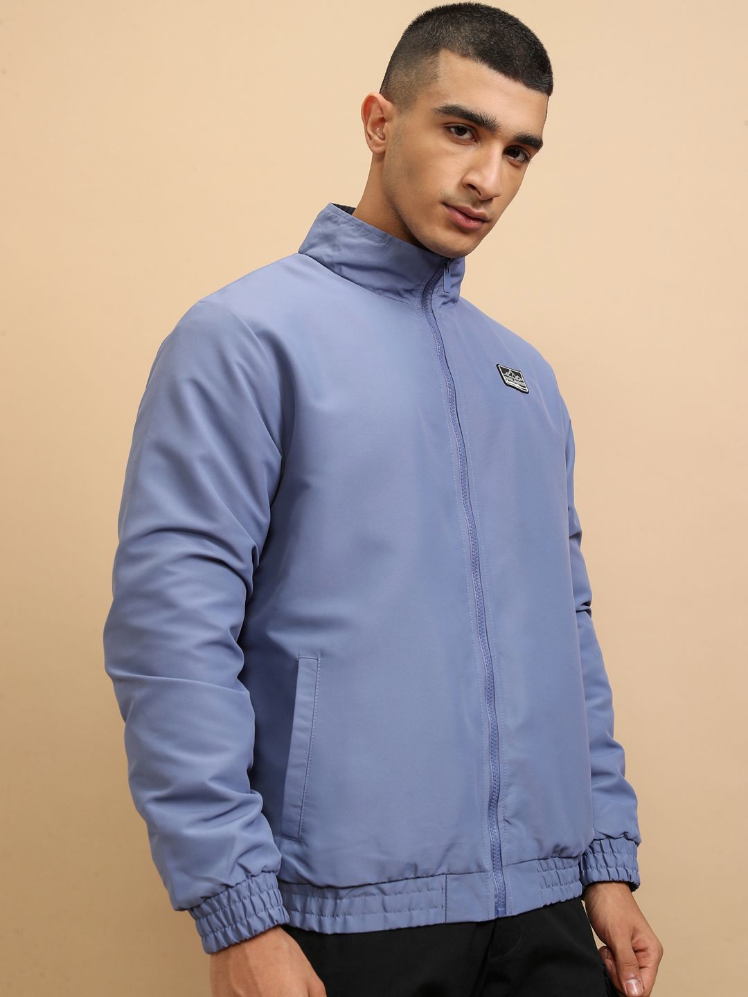 HIGHLANDER Men Colourblocked Crop Outdoor Bomber Jacket