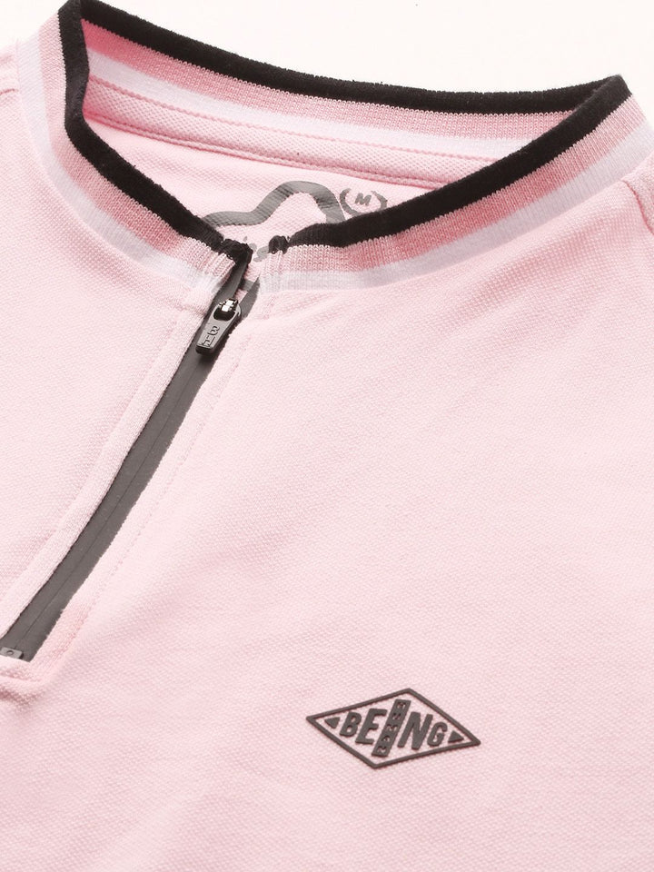Being Human Mock Collar Pure Cotton T-shirt