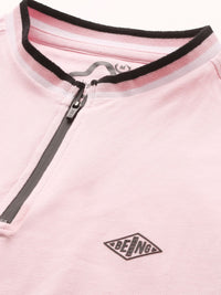 Being Human Mock Collar Pure Cotton T-shirt